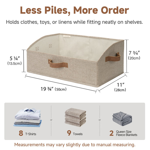 Trapezoid Fabric Storage Bins, Set of 3