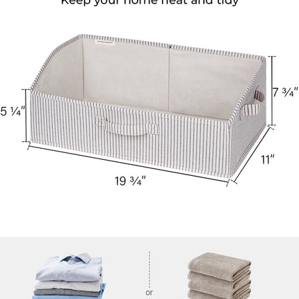StorageWorks Closet Storage Bins, Trapezoid Storage Box, 3-Pack