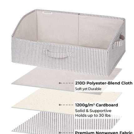 StorageWorks Closet Storage Bins, Trapezoid Storage Box, 3-Pack