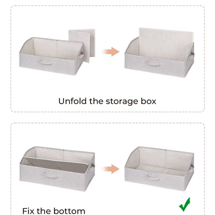 StorageWorks Closet Storage Bins, Trapezoid Storage Box, 3-Pack