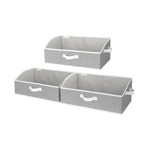 Trapezoid Fabric Storage Bins, Set of 3