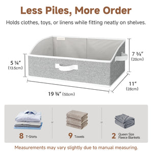 Trapezoid Fabric Storage Bins, Set of 3