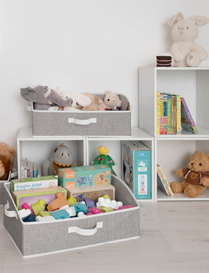 Closet Storage Bins, Trapezoid Storage Box, 3-Pack