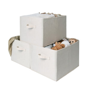 Closet Organizers and Storage Bins, Fabric Storage Bins for Organization, 3-Pack
