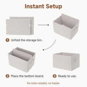 Closet Organizers and Storage Bins, Fabric Storage Bins for Organization, 3-Pack