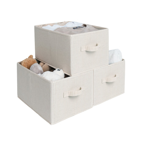 Storage Baskets for Shelves, 3-Pack