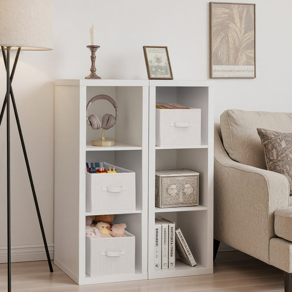 Closet Organizers and Storage Bins, Fabric Storage Bins for Organization, 3-Pack