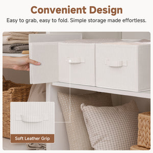 Closet Organizers and Storage Bins, Fabric Storage Bins for Organization, 3-Pack