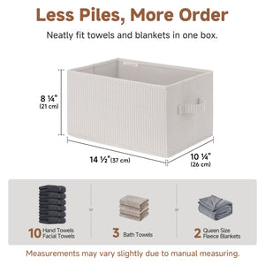 Closet Organizers and Storage Bins, Fabric Storage Bins for Organization, 3-Pack