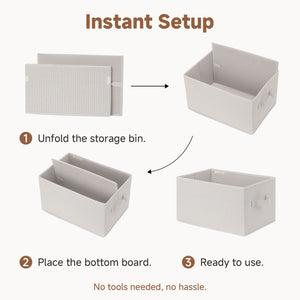 Closet Organizers and Storage Bins, Fabric Storage Bins for Organization, 3-Pack