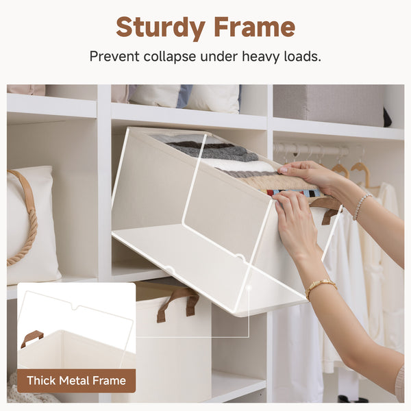 Storage Bins, Shelves Baskets for Organizing, 2 Pack