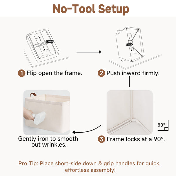 Storage Bins, Shelves Baskets for Organizing, 2 Pack