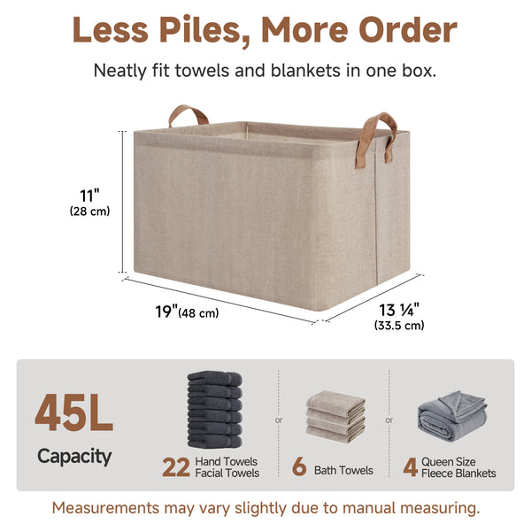 Storage Bins, Shelves Baskets for Organizing, 2 Pack