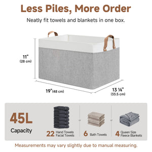 Storage Bins, Shelves Baskets for Organizing, 2 Pack