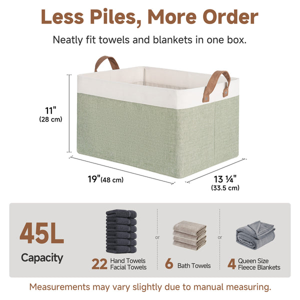 Storage Bins, Shelves Baskets for Organizing, 2 Pack