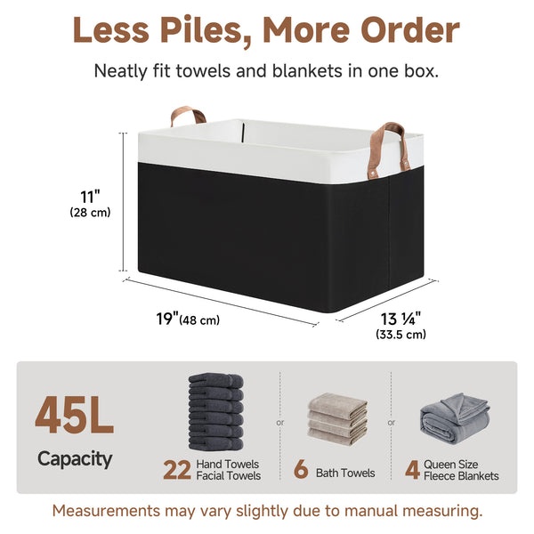 Storage Bins, Shelves Baskets for Organizing, 2 Pack