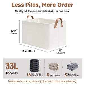 Storage Bins, Shelves Baskets for Organizing, 2 Pack