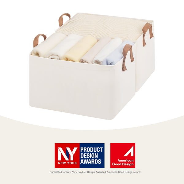 Storage Bins, Shelves Baskets for Organizing, 2 Pack