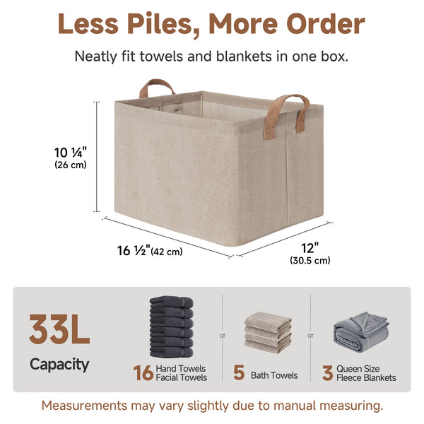 Storage Bins, Shelves Baskets for Organizing, 2 Pack