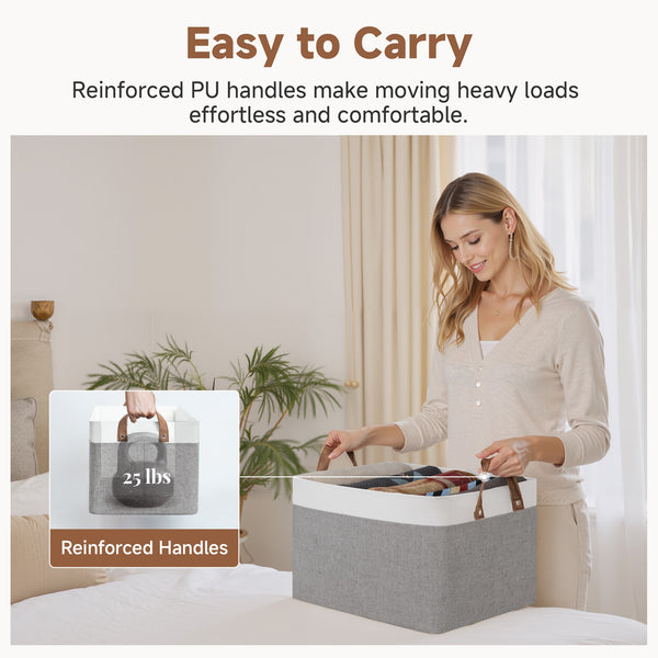 Storage Bins, Shelves Baskets for Organizing, 2 Pack