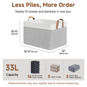 Storage Bins, Shelves Baskets for Organizing, 2 Pack