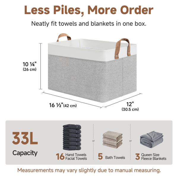 Storage Bins, Shelves Baskets for Organizing, 2 Pack