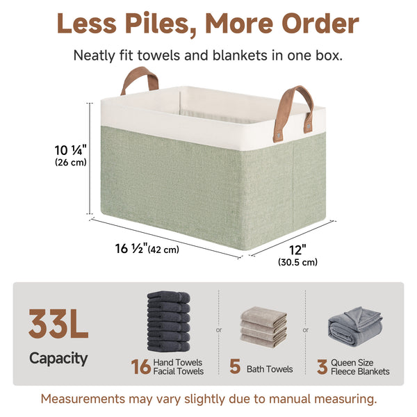 Storage Bins, Shelves Baskets for Organizing, 2 Pack