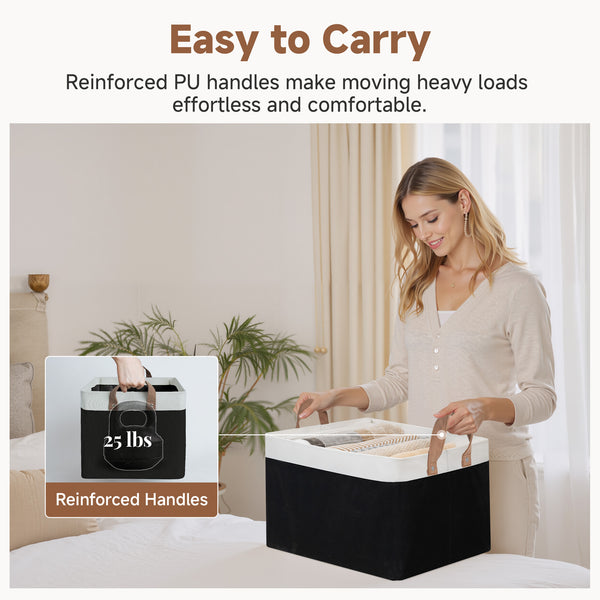 Storage Bins, Shelves Baskets for Organizing, 2 Pack