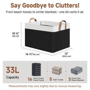 Storage Bins, Shelves Baskets for Organizing, 2 Pack