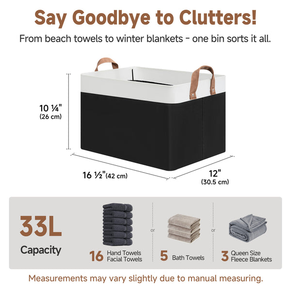 Storage Bins, Shelves Baskets for Organizing, 2 Pack