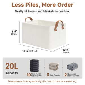 Storage Bins, Shelves Baskets for Organizing, 2 Pack