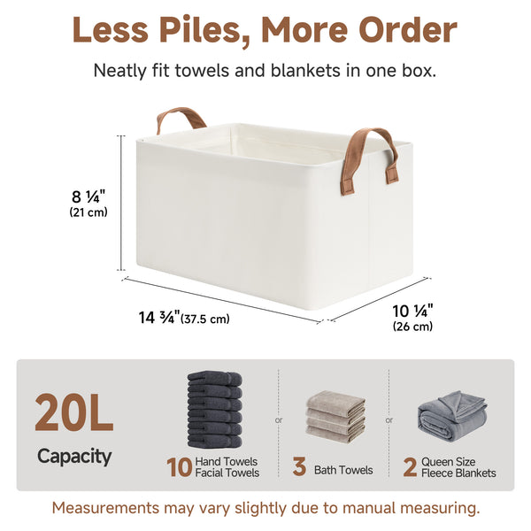 Storage Bins, Shelves Baskets for Organizing, 2 Pack