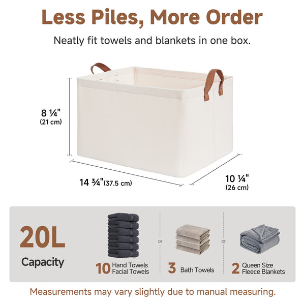 Storage Bins, Shelves Baskets for Organizing, 2 Pack