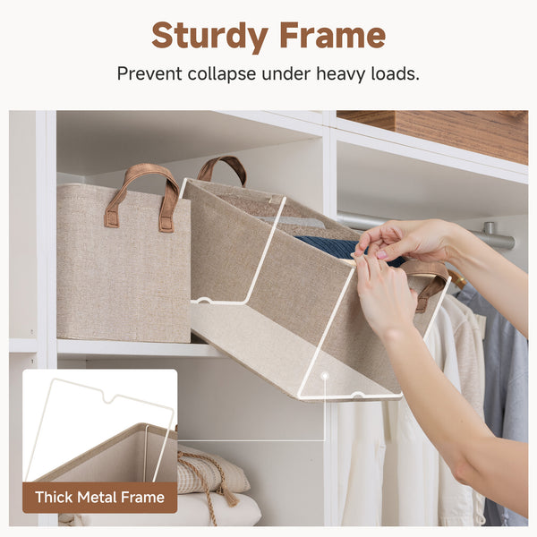 Storage Bins, Shelves Baskets for Organizing, 2 Pack