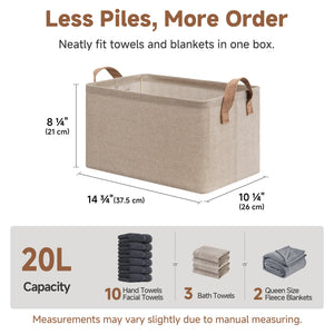 Storage Bins, Shelves Baskets for Organizing, 2 Pack