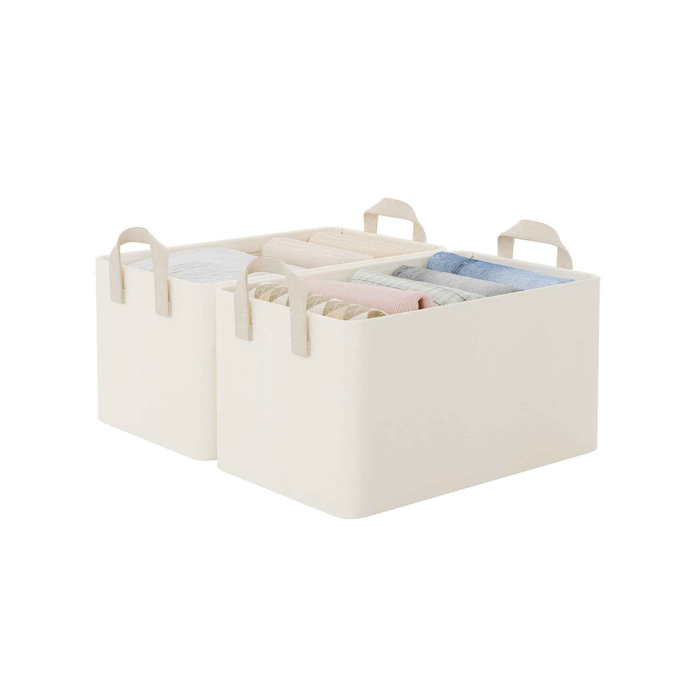 Closet Storage Bins, Cool Silky Fabric, 2-Pack (Copy)
