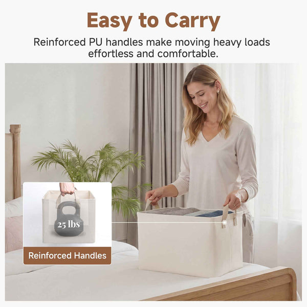 Closet Storage Bins, Cool Silky Fabric, 2-Pack (Copy)
