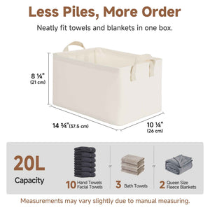 Closet Storage Bins, Cool Silky Fabric, 2-Pack (Copy)
