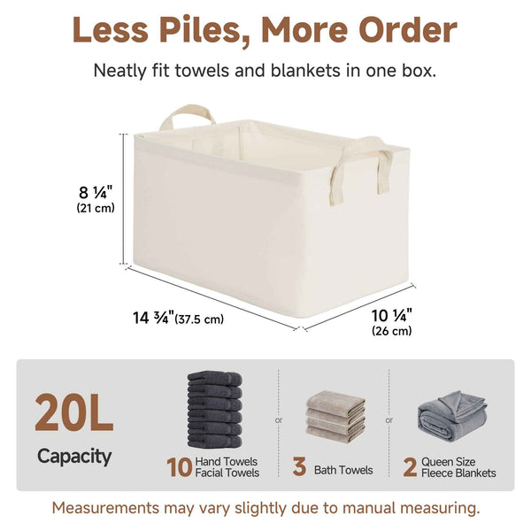 Closet Storage Bins, Cool Silky Fabric, 2-Pack (Copy)