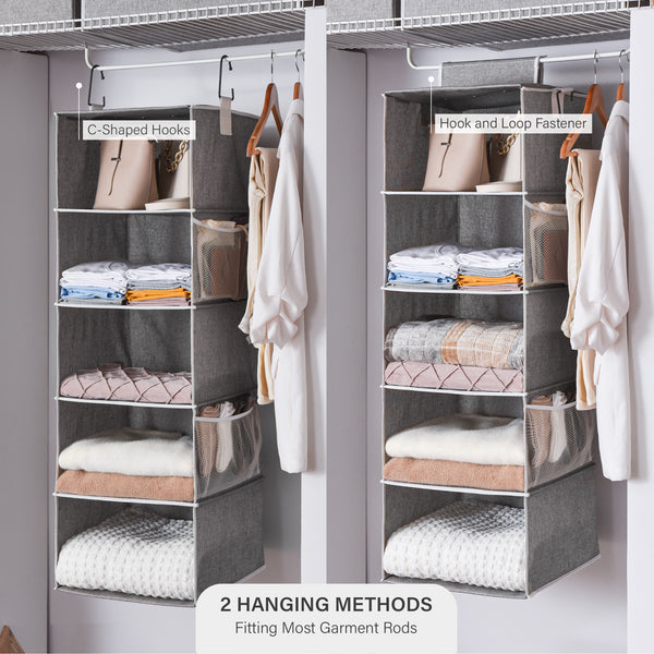 6-Shelf Hanging Closet Organizer