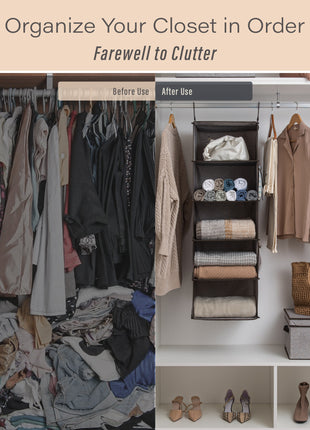 6-Shelf Hanging Closet Organizer