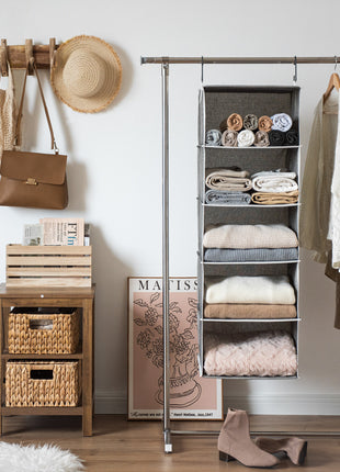 6-Shelf Hanging Closet Organizer