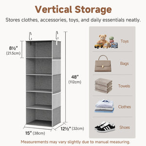 6-Shelf Hanging Closet Organizer