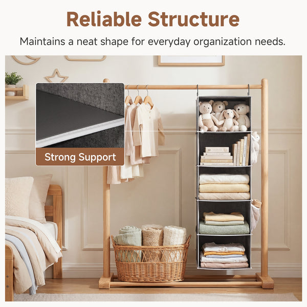 6-Shelf Hanging Closet Organizer
