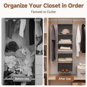6-Shelf Hanging Closet Organizer
