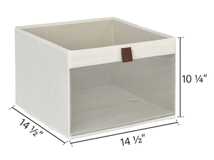 Closet Storage Bins with Clear Window and Handles, 3 Pack