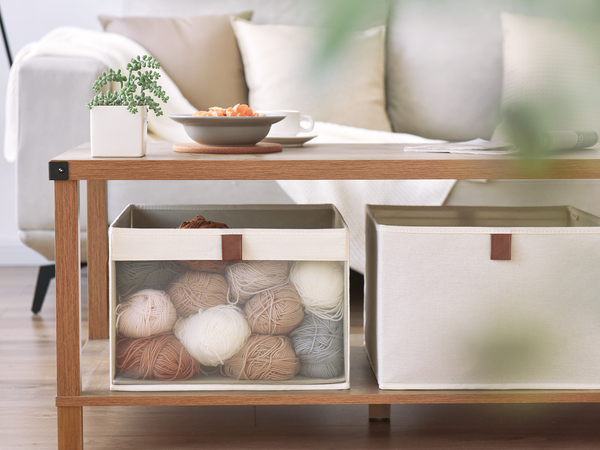 Closet Storage Bins with Clear Window and Handles, 3 Pack