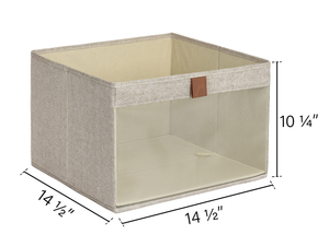 Closet Storage Bins with Clear Window and Handles, 3 Pack