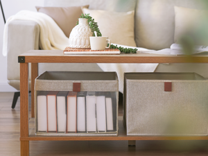 Closet Storage Bins with Clear Window and Handles, 3 Pack