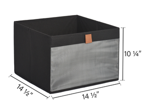 Closet Storage Bins with Clear Window and Handles, 3 Pack